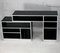 Mueble de almacenamiento de madera lacada en negro y aluminio, Francia, 1975, Imagen 12