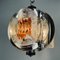 Mid-Century Amber Cut Chrome Chandelier by Toni Zuccheri for Veart, Italy, 1970s 10