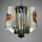 Mid-Century Amber Cut Chrome Chandelier by Toni Zuccheri for Veart, Italy, 1970s 8