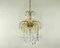 Lámpara de araña vintage de diseño de cristal de Murano, Massive Belgium, años 70, Imagen 1