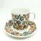 Hand-Painted Cups and Saucers from Karolina Factory, Poland, 1970s, Set of 8 4