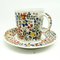 Hand-Painted Cups and Saucers from Karolina Factory, Poland, 1970s, Set of 8, Image 14