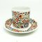 Hand-Painted Cups and Saucers from Karolina Factory, Poland, 1970s, Set of 8 3