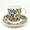 Hand-Painted Cups and Saucers from Karolina Factory, Poland, 1970s, Set of 8 7