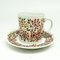 Hand-Painted Cups and Saucers from Karolina Factory, Poland, 1970s, Set of 8 12