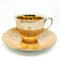 Postmodern Golden Plated Cups and Saucers, Poland, 1960s, Set of 8 2