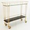 Serving Cart in Steel, Brass and Glass, 1950s 1