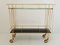 Serving Cart in Steel, Brass and Glass, 1950s 4