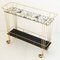 Serving Cart in Steel, Brass and Glass, 1950s 8