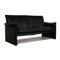 Black Leather Zentro Two-Seater Couch from COR 6