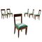 Beech & Leatherette Dining Chairs, 1940s, Set of 6 1