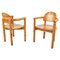 Mid-Century Pine Wood Dining Chairs, 1960s, Set of 2 1