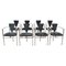 Post Modern Dining Chairs attributed to Belgochrom, 1980s, Set of 8 1