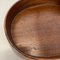 Large Teak Bowl with Brass and Rattan Handle attributed to Carl Auböck, Austria, 1950s 10