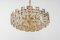 Large Gilt Brass and Crystal Glass Chandelier attributed to Palwa, Germany, 1960s, Image 2