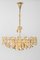 Large Gilt Brass and Crystal Glass Chandelier attributed to Palwa, Germany, 1960s 7