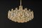 Large Gilt Brass and Crystal Glass Chandelier attributed to Palwa, Germany, 1960s, Image 13