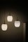 Dänische moderne China Pendel Deckenlampen aus Opalglas & Messing von Bent Karlby von Lyfa, 1950er, 3er Set 16