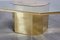 Coffee Table in Etched Brass and Glass by Nadie Jenatzy, 1980s 8