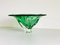 Grüne Glasschale von Jan Beranek für Skrdlovice, 1960er 1