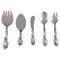 Rococo Style Danish Silver Cutlery, 1940s, Set of 5, Image 1