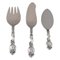 Rococo Style Danish Silver Serving Cutlery, 1940s, Set of 3 1