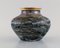 Vase in Glazed Stoneware with Gold Rim by Lucien Brisdoux, France, 1930s 2