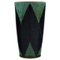 Danish Studio Vase in Glazed Stoneware with Checkered Pattern 1