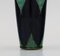 Danish Studio Vase in Glazed Stoneware with Checkered Pattern 4