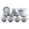 Coffee Service for 10 People in Porcelain with Blue Ribbon from Rosenthal, Set of 33 1