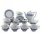 Kaffeeservice für 10 Personen aus Porzellan mit blauem Band von Rosenthal, 33 Set 1
