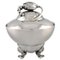 Blossom Sugar Bowl in Hammered Sterling Silver from Georg Jensen, 1920s 1