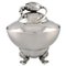 Blossom Sugar Bowl in Hammered Sterling Silver from Georg Jensen, 1920s, Image 1