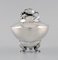 Blossom Sugar Bowl in Hammered Sterling Silver from Georg Jensen, 1920s 2
