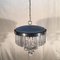 Lámpara de araña italiana de vidrio y metal de Sciolari, años 60, Imagen 5