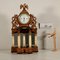 Antique Table Portico Clock in Maple and Bronze Alabaster, 1800s 2