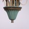 Ceiling Lamp in Enamelled Aluminum & Brass, Italy, 1950s 6