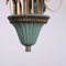 Deckenlampe aus emailliertem Aluminium & Messing, Italien, 1950er 6