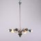 Ceiling Lamp in Enamelled Aluminum & Brass, Italy, 1950s, Image 3
