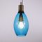 Deckenlampe aus Messing & Glas, Italien, 1960er 3