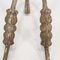 Wall Lights in Carved Wood & Metal, Italy, Set of 2, Image 3