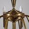 Brass Ceiling Lamp, Italy, 1950s 8