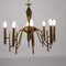 Brass Ceiling Lamp, Italy, 1950s 3