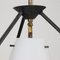 Ceiling Lamp in Wood, Metal & Brass, Italy, 1960s 7