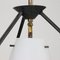 Deckenlampe aus Holz, Metall & Messing, Italien, 1960er 7