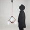 Ceiling Lamp in Wood, Metal & Brass, Italy, 1960s 2
