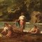 Antonio Peruzzini, Figures by Water, 18th Century, Oil on Canvas, Framed, Image 3