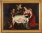 Artista italiano, Adoración del Niño Jesús, siglo XVII, óleo sobre lienzo, Enmarcado, Imagen 1