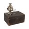 Bronze Samovar with Travel Trunk, 19th Century, Set of 2, Image 1