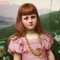 Portrait of Little Girl, Oil on Canvas, 19th Century 3